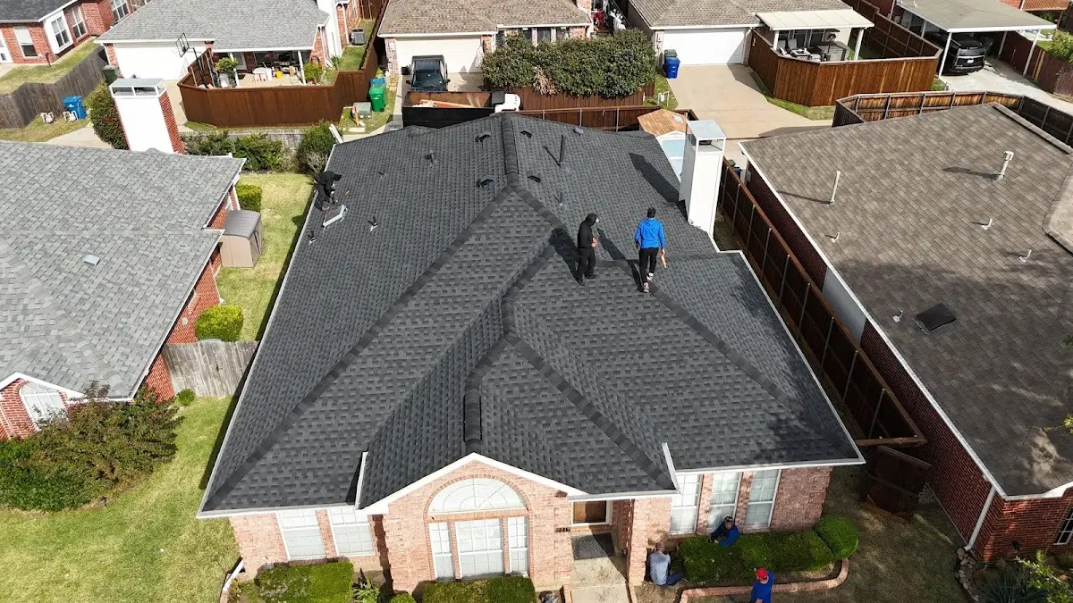 Slate & Tile Roof Repair work in progress on a Dyersburg property